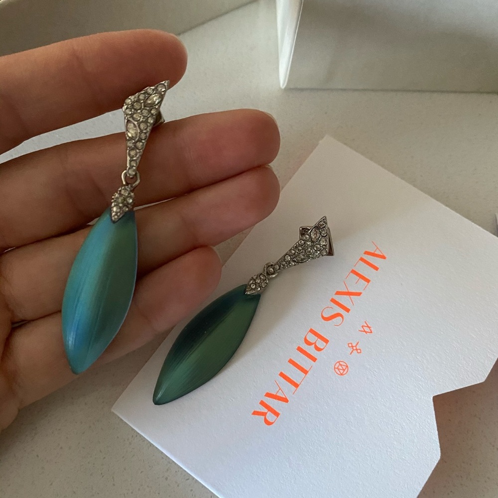 Alexis Bittar Iridescent Petal Post Drop Earrings